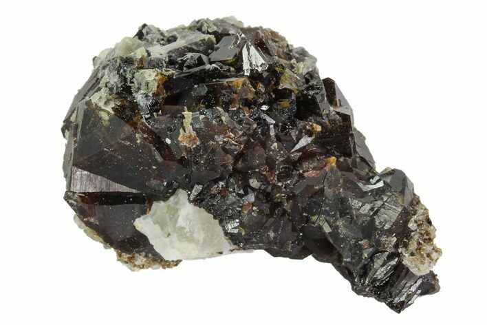 Garnet Cluster with Calcite & Feldspar - Pakistan #100391